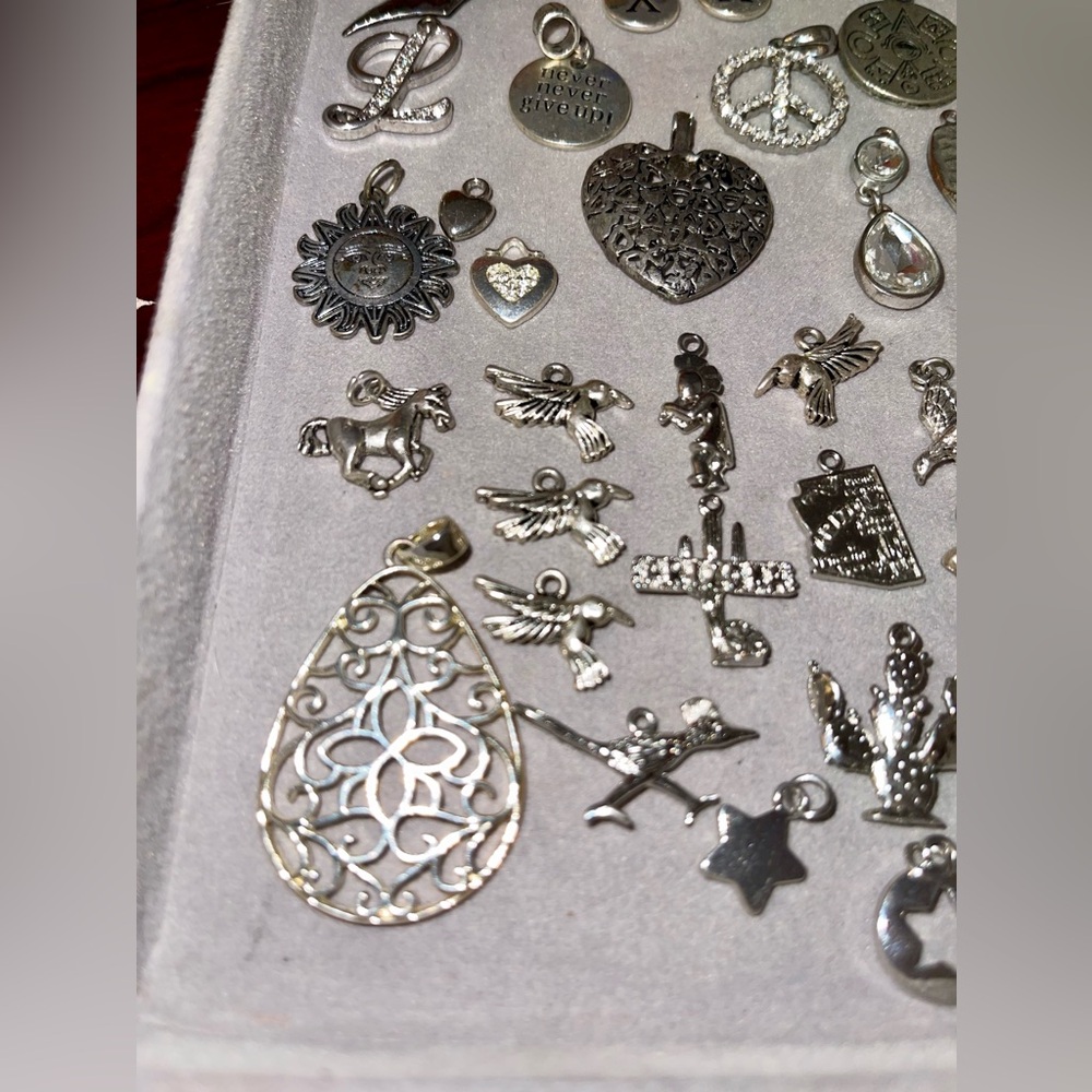 Bundle of 34 Silver Tone Charms. - Picture 3 of 9